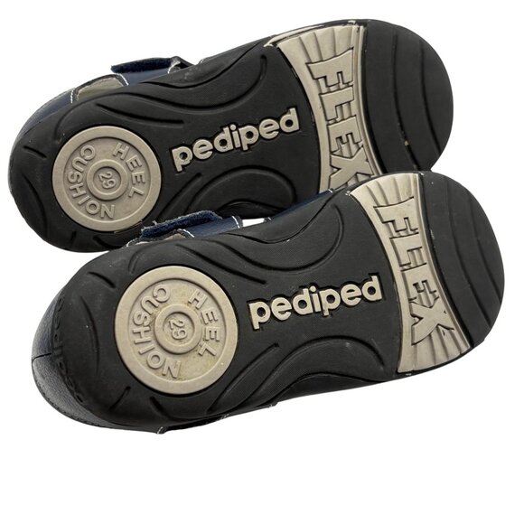 Pediped Boys Navy Leather Sandals Size 29 With Arch Support Flexible Sole - Picture 6 of 9